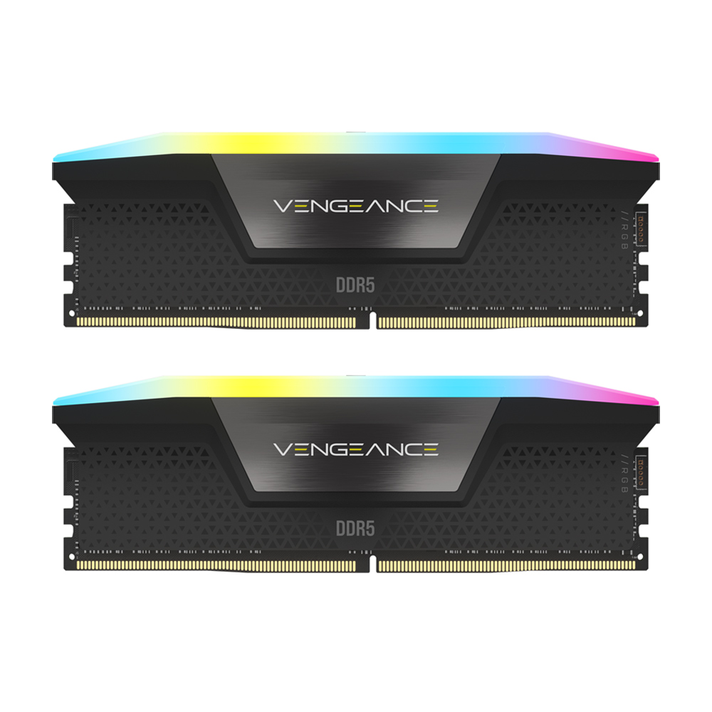 رم کورسیر مدل VENGEANCE RGB Black 32GB dual 5200MHz CL40 DDR5